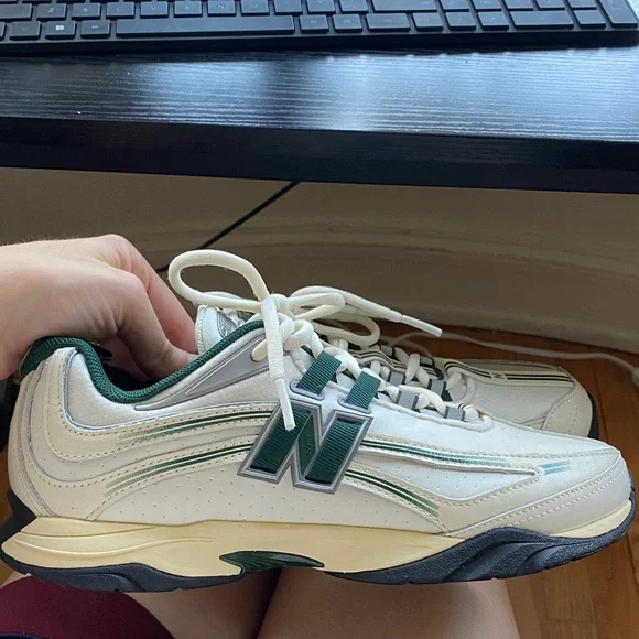 New Balance x Aimé Leon Dore limited edition RC56 Sneaker in Green, White, Cream - Picture 10 of 13